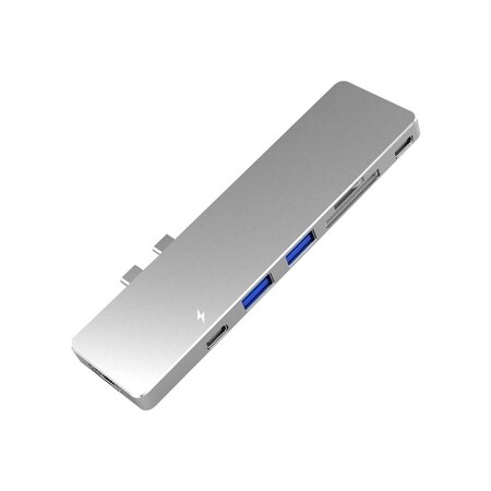 Nextgen Multi-Port Travel Docking Station for MacBook Pro, Silver NE2996349